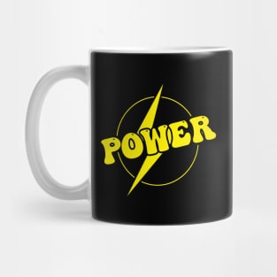 Power simple lightning energy illustration typography design Mug